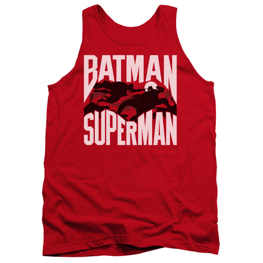 Batman v Superman Silhouette Fight - Men's Tank Top