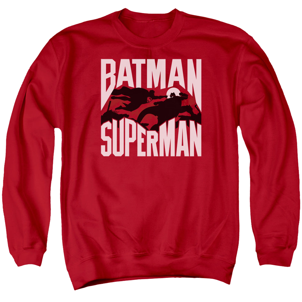 Batman v Superman Silhouette Fight - Men's Crewneck product image 1