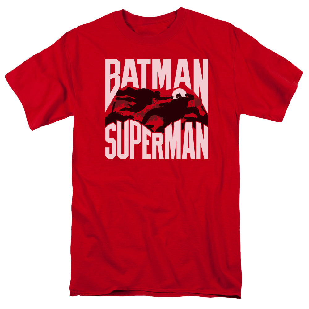 Batman v Superman Silhouette Fight - Men's Regular Fit product image 1