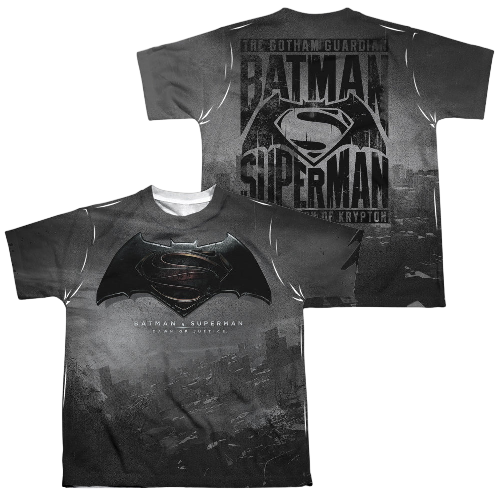 Batman v Superman Logo City (Front/Back Print) - Youth product image 1