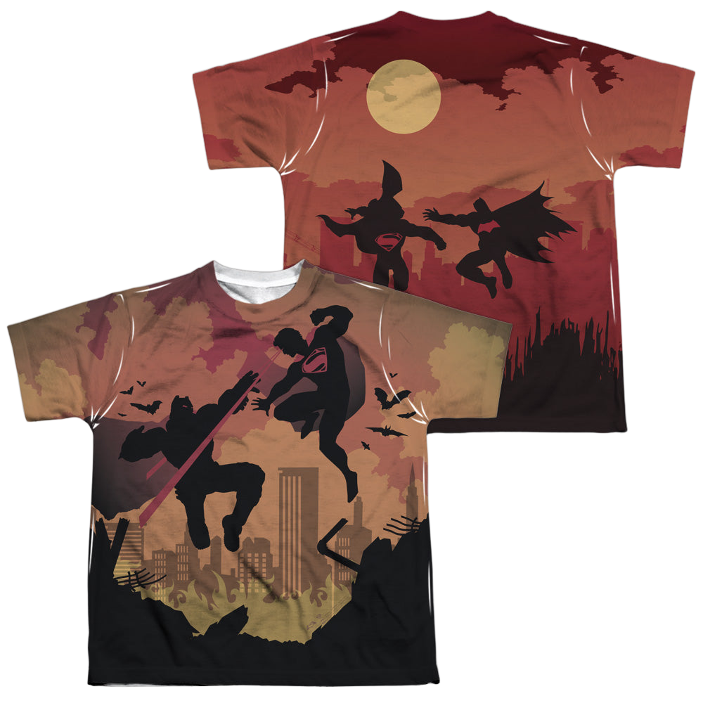 Batman v Superman Silhouette Fight (Front/Back Print) product image 1