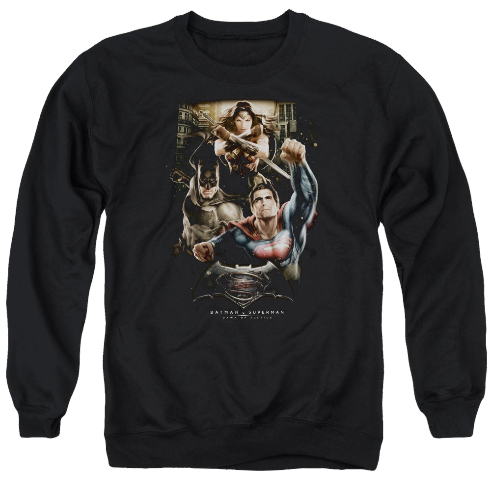 Batman v Superman Three In Action - Men's Crewneck product image 1