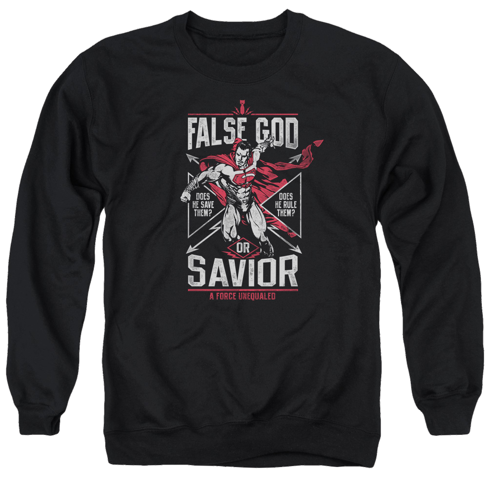 Batman v Superman False God Or Savior - Men's Crewneck product image 1