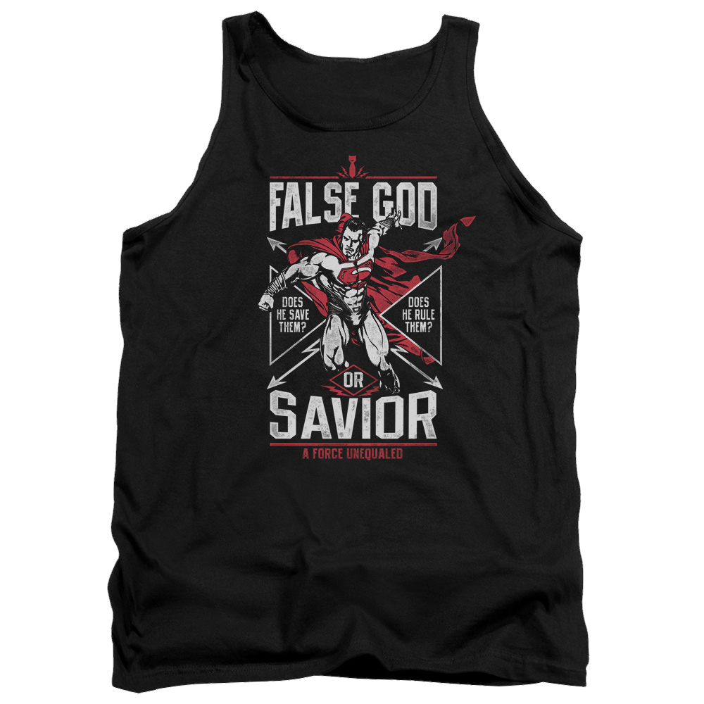 Batman v Superman False God Or Savior - Men's Tank Top