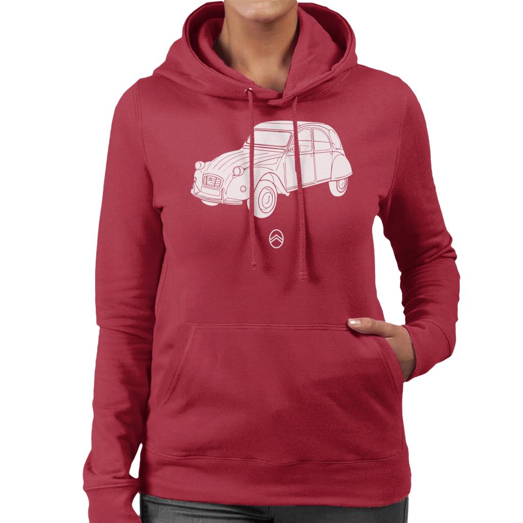 Citroën 2CV Angle For Dark Women's Hooded Sweatshirt product image 6