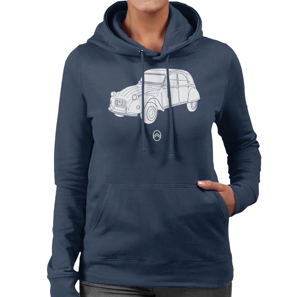 Citroën 2CV Angle For Dark Women's Hooded Sweatshirt product image 4