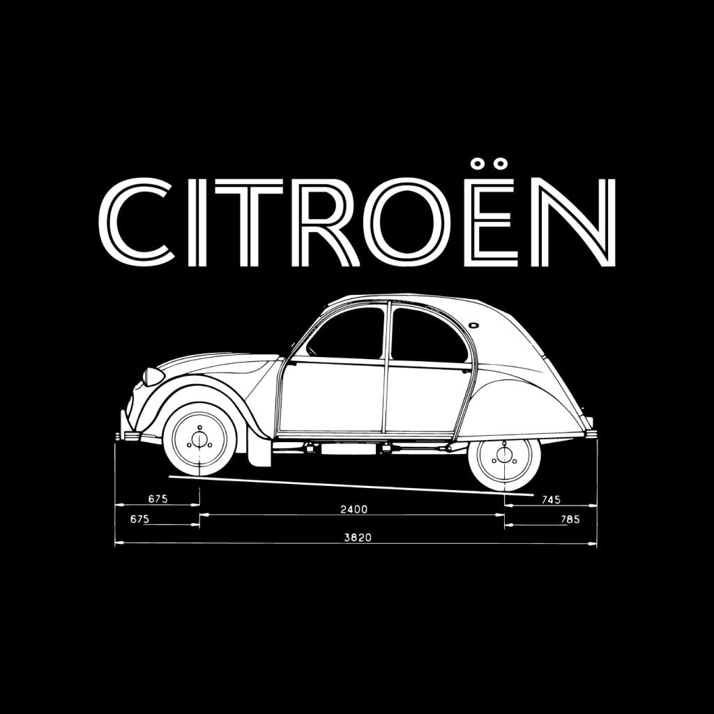Citroën 2CV Dimensions White Diagram Men's Sweatshirt product image 2