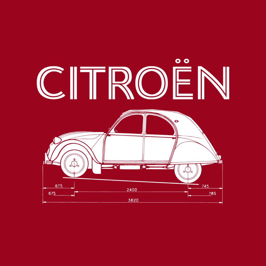 Citroën 2CV Dimensions White Diagram Men's Hooded Sweatshirt product image 7