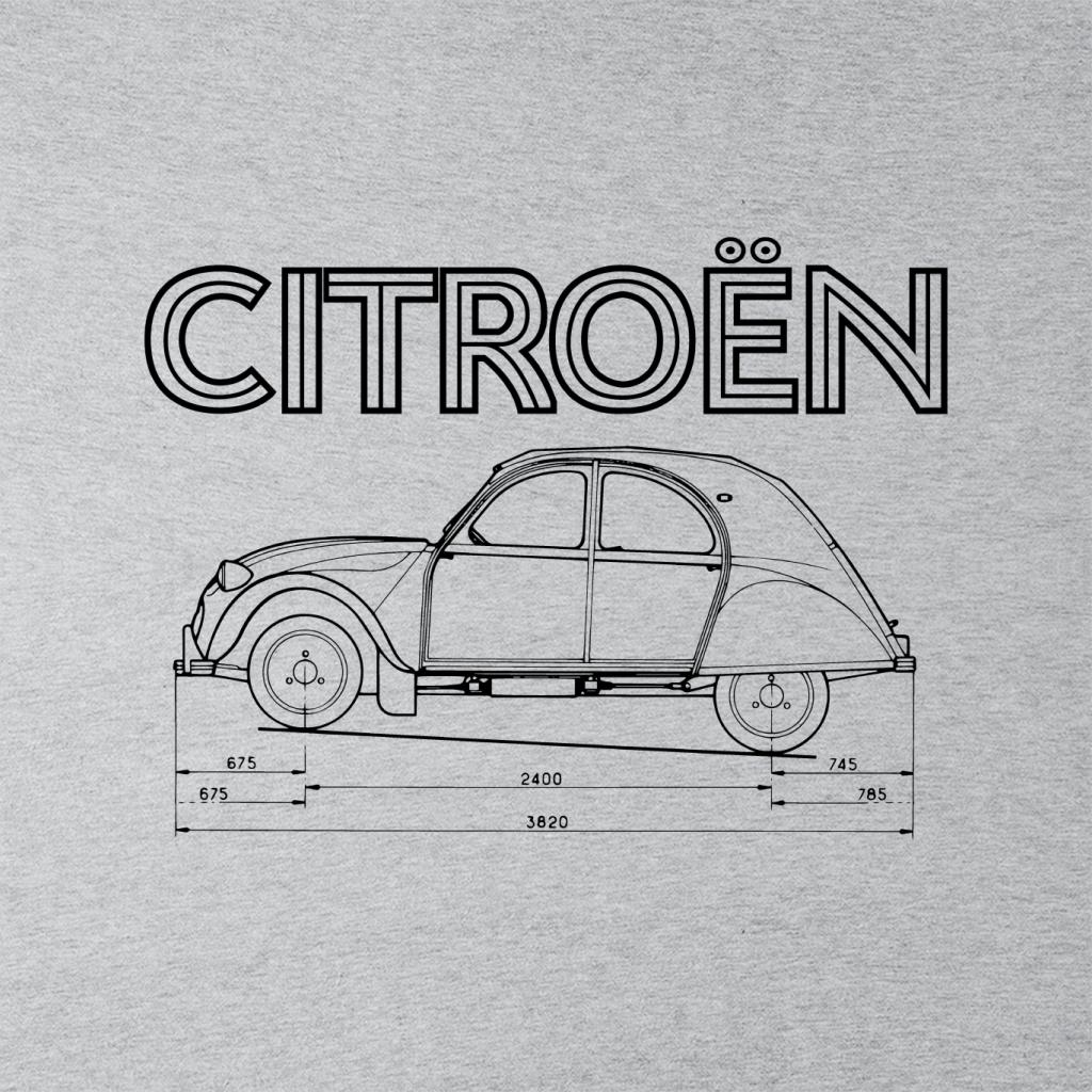 Citroën 2CV Dimensions Black Diagram Women's T-Shirt product image 2