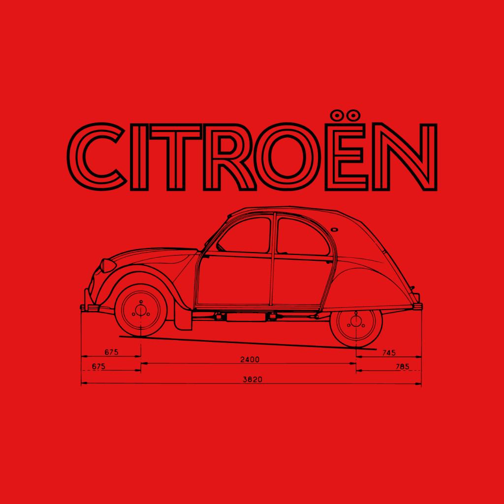 Citroën 2CV Dimensions Black Diagram Men's Sweatshirt product image 7