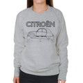 Citroën 2CV Dimensions Black Diagram Women's Sweatshirt product image 1