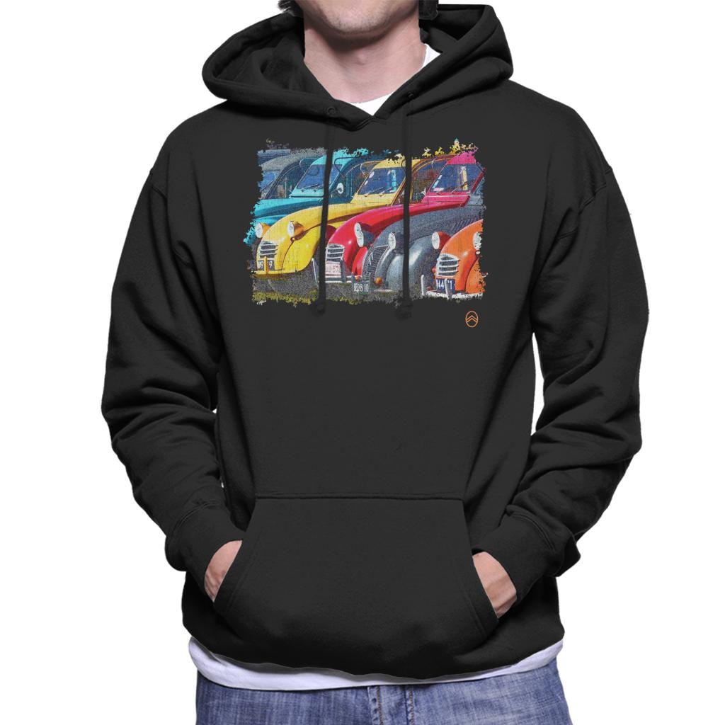 Citroën 2CV In A Line Retro Photo Men's Hooded Sweatshirt product image 1
