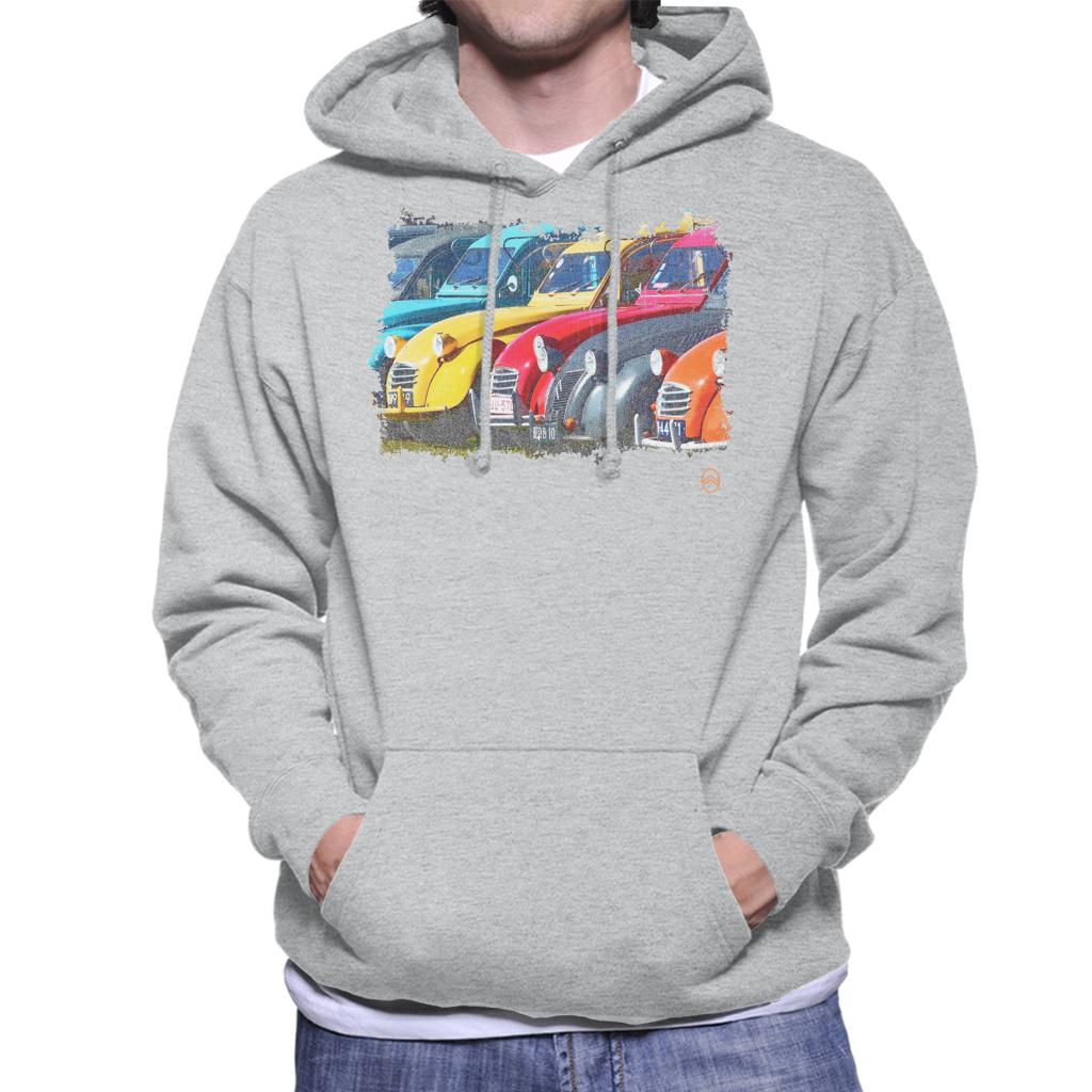Citroën 2CV In A Line Retro Photo Men's Hooded Sweatshirt product image 4