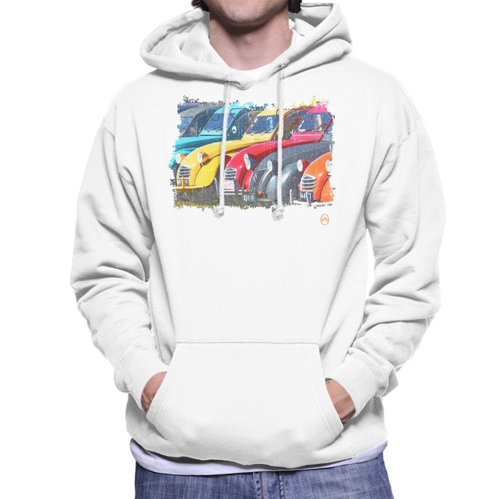 Citroën 2CV In A Line Retro Photo Men's Hooded Sweatshirt product image 6