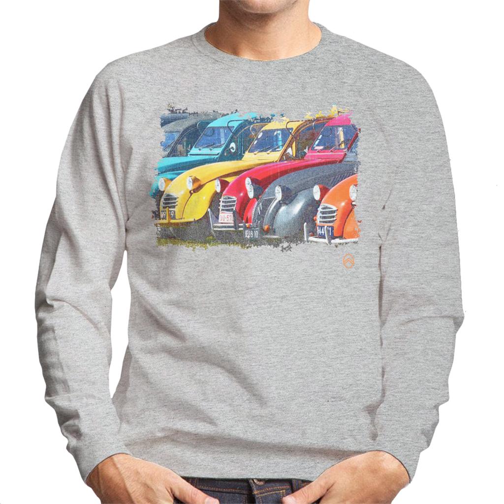 Citroën 2CV In A Line Retro Photo Men's Sweatshirt product image 4