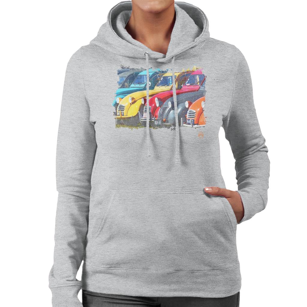 Citroën 2CV In A Line Retro Photo Women's Hooded Sweatshirt product image 4