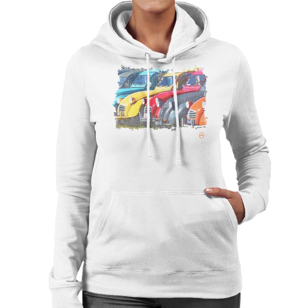 Citroën 2CV In A Line Retro Photo Women's Hooded Sweatshirt product image 6