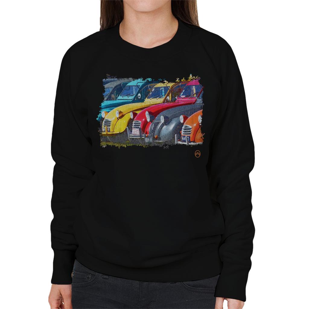 Citroën 2CV In A Line Retro Photo Women's Sweatshirt product image 1