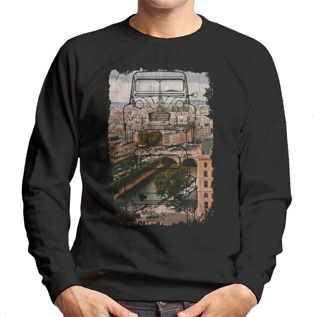 Citroën 2CV Retro Drawing Over Paris Men's Sweatshirt product image 1