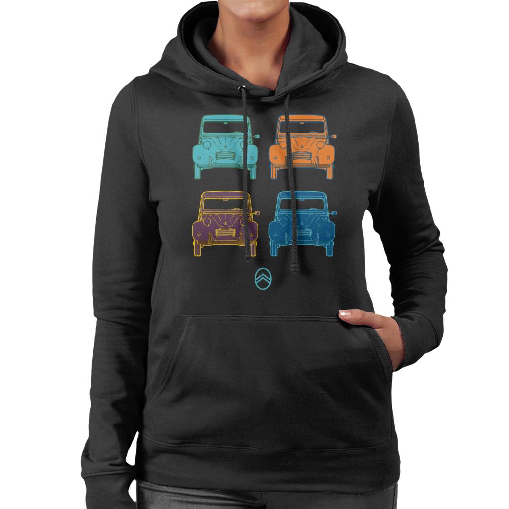 Citroën 2CV Pop Art Style Women's Hooded Sweatshirt product image 1