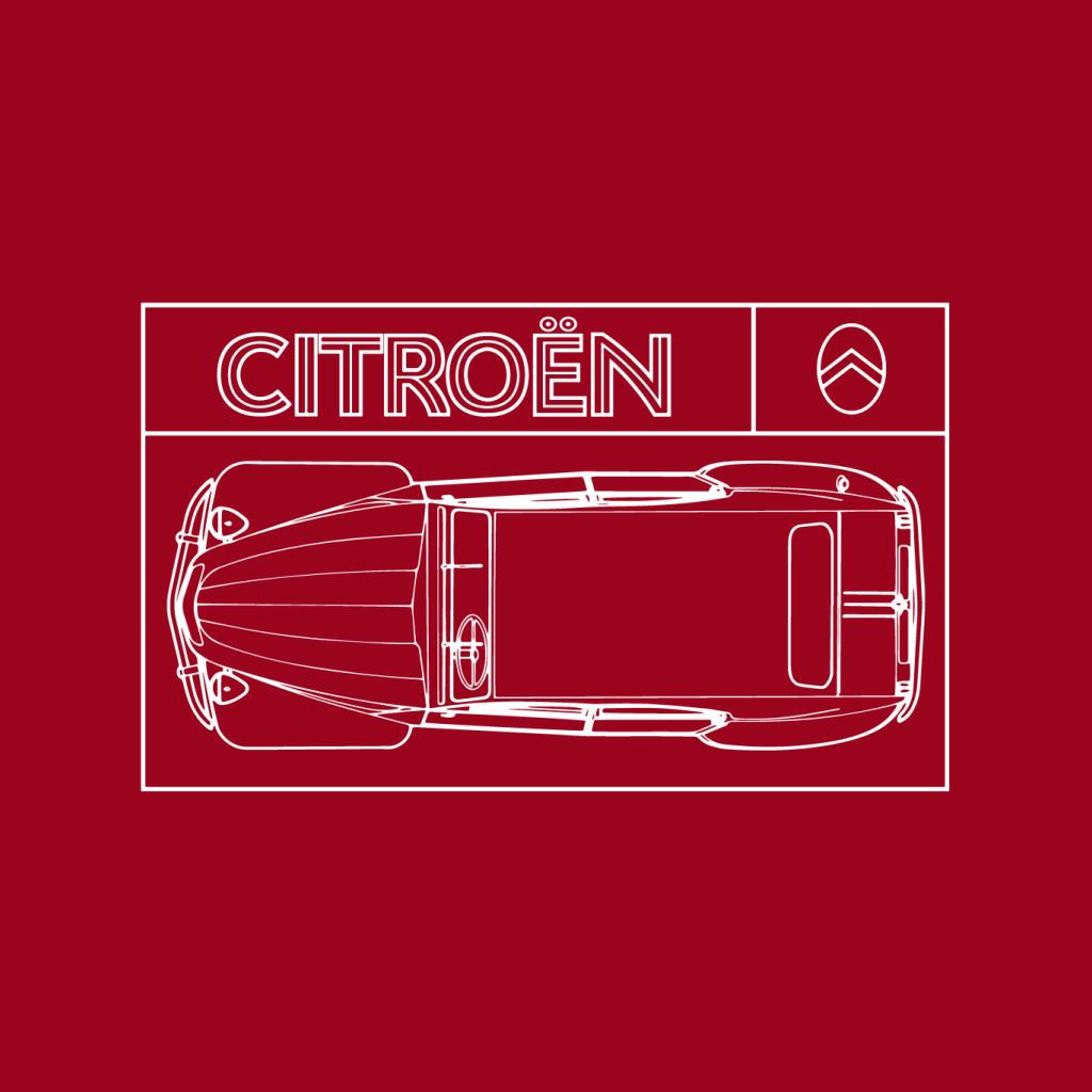 Citroën 2CV White Diagram Top View Men's T-Shirt product image 7