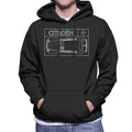 Citroën 2CV White Diagram Top View Men's Hooded Sweatshirt product image 1