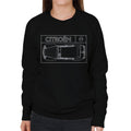 Citroën 2CV White Diagram Top View Women's Sweatshirt product image 1
