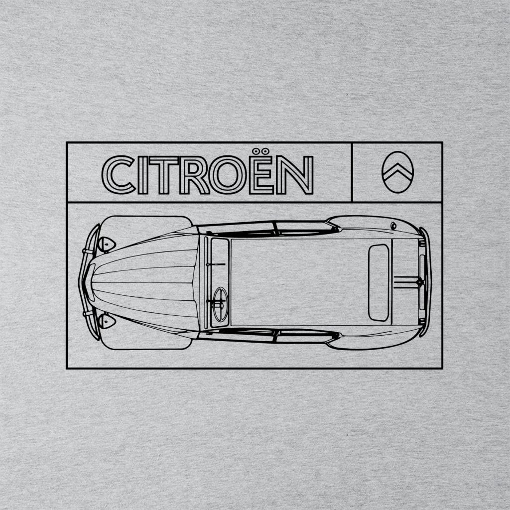 Citroën 2CV Black Diagram Top View Men's T-Shirt product image 2
