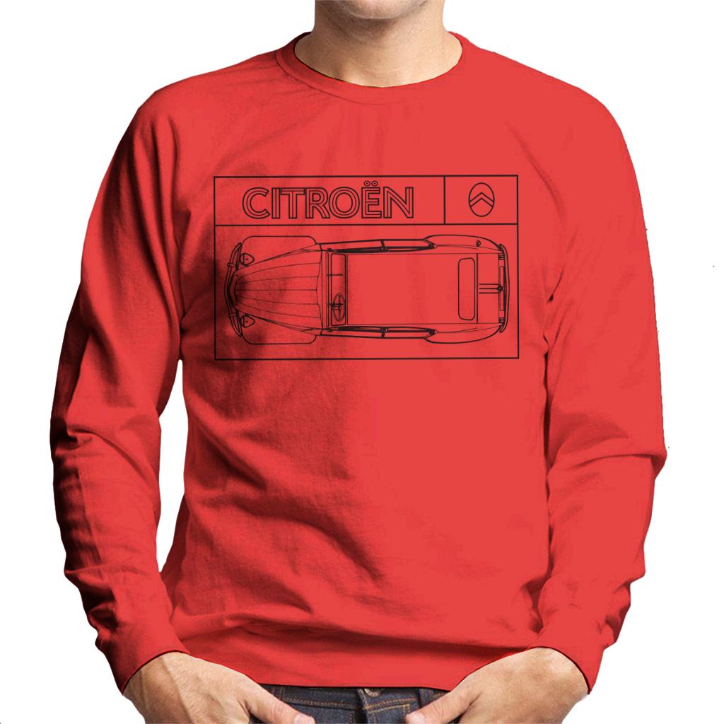Citroën 2CV Black Diagram Top View Men's Sweatshirt product image 6