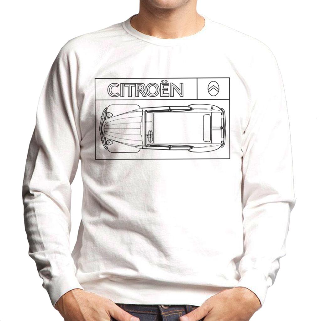 Citroën 2CV Black Diagram Top View Men's Sweatshirt product image 4