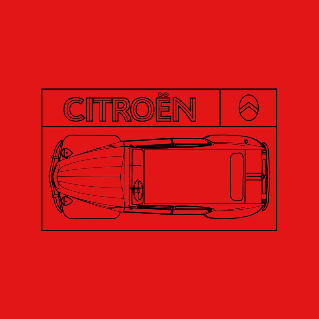 Citroën 2CV Black Diagram Top View Women's Hooded Sweatshirt product image 7