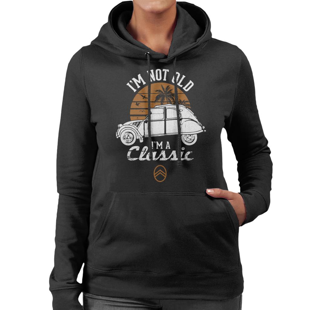 Citroën 2CV White I'm Not Old Classic Sunset Women's Hooded product image 1