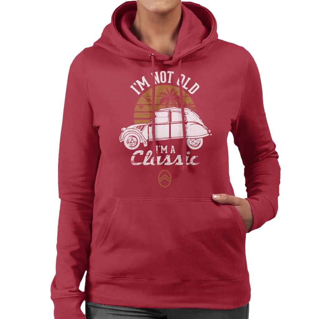 Citroën 2CV White I'm Not Old Classic Sunset Women's Hooded product image 6