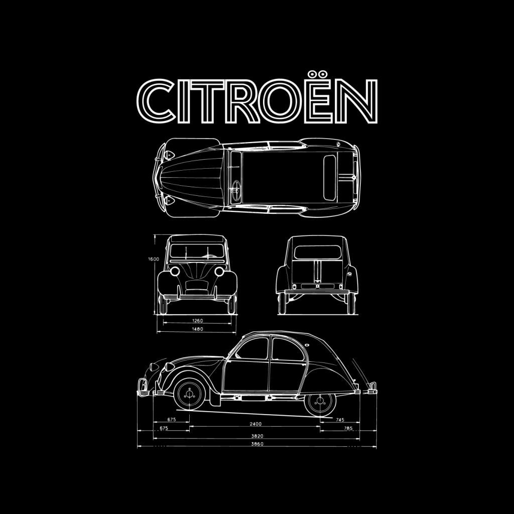 Citroën 2CV White Diagram Views Men's Sweatshirt product image 2