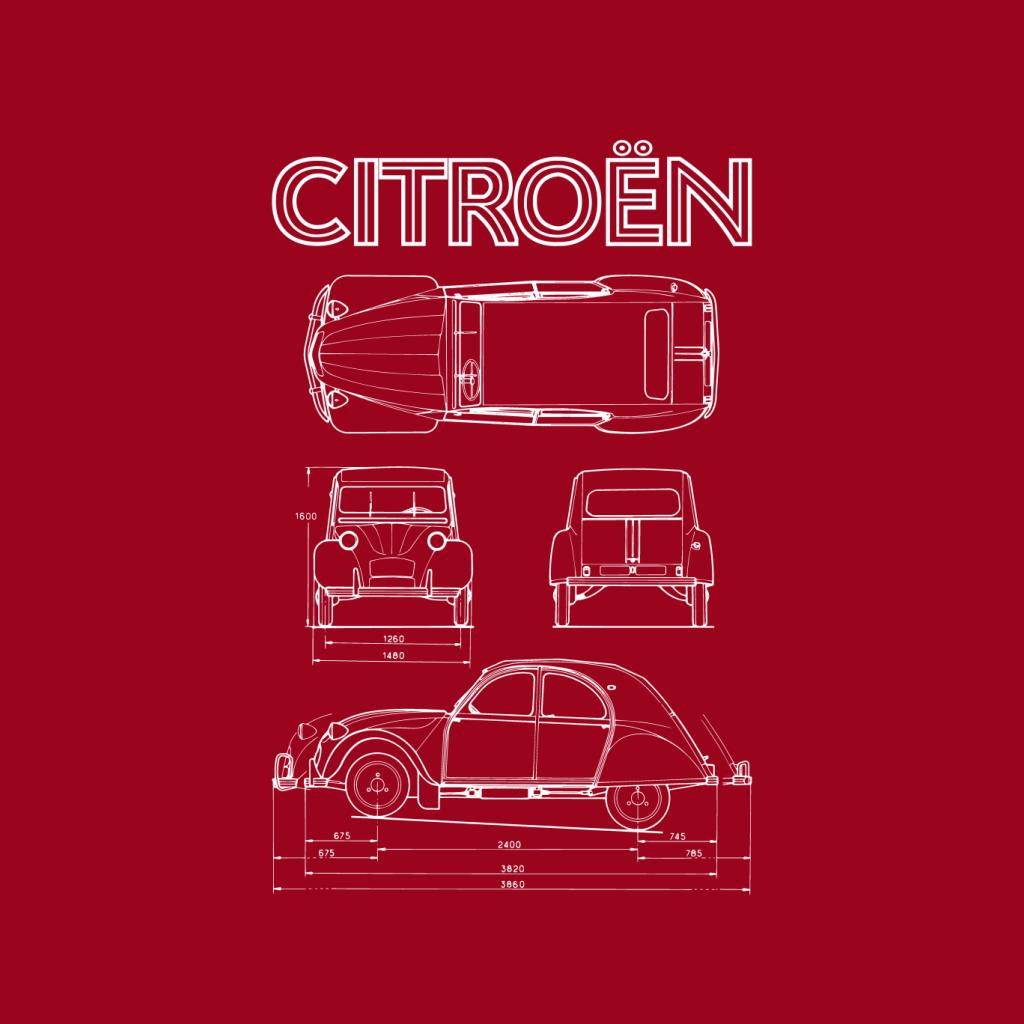 Citroën 2CV White Diagram Views Women's Sweatshirt product image 7