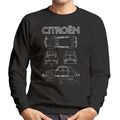 Citroën 2CV White Diagram Views Men's Sweatshirt product image 1
