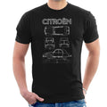 Citroën 2CV White Diagram Views Men's T-Shirt product image 1