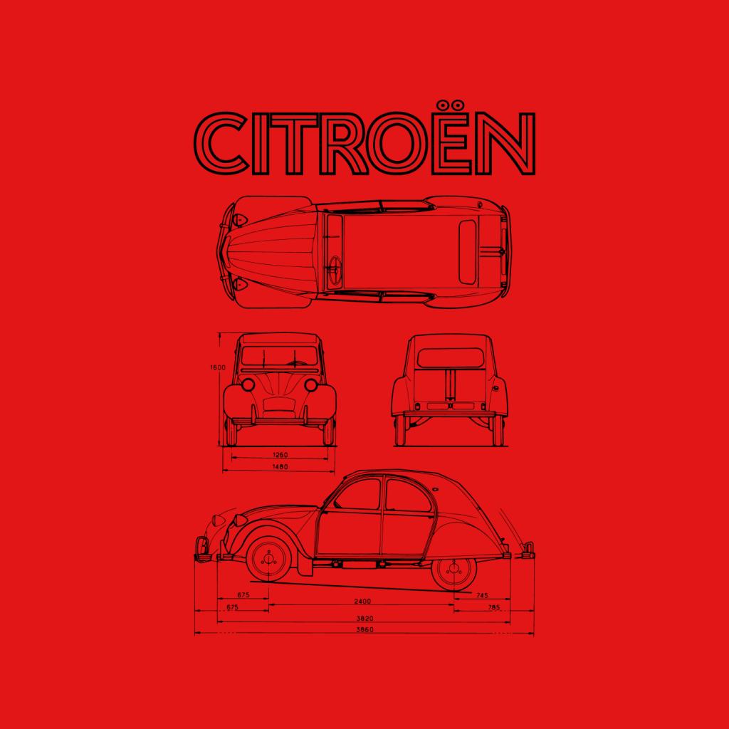 Citroën 2CV Black Diagram Views Women's Sweatshirt product image 7