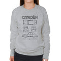 Citroën 2CV Black Diagram Views Women's Sweatshirt product image 1