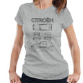 Citroën 2CV Black Diagram Views Women's T-Shirt product image 1
