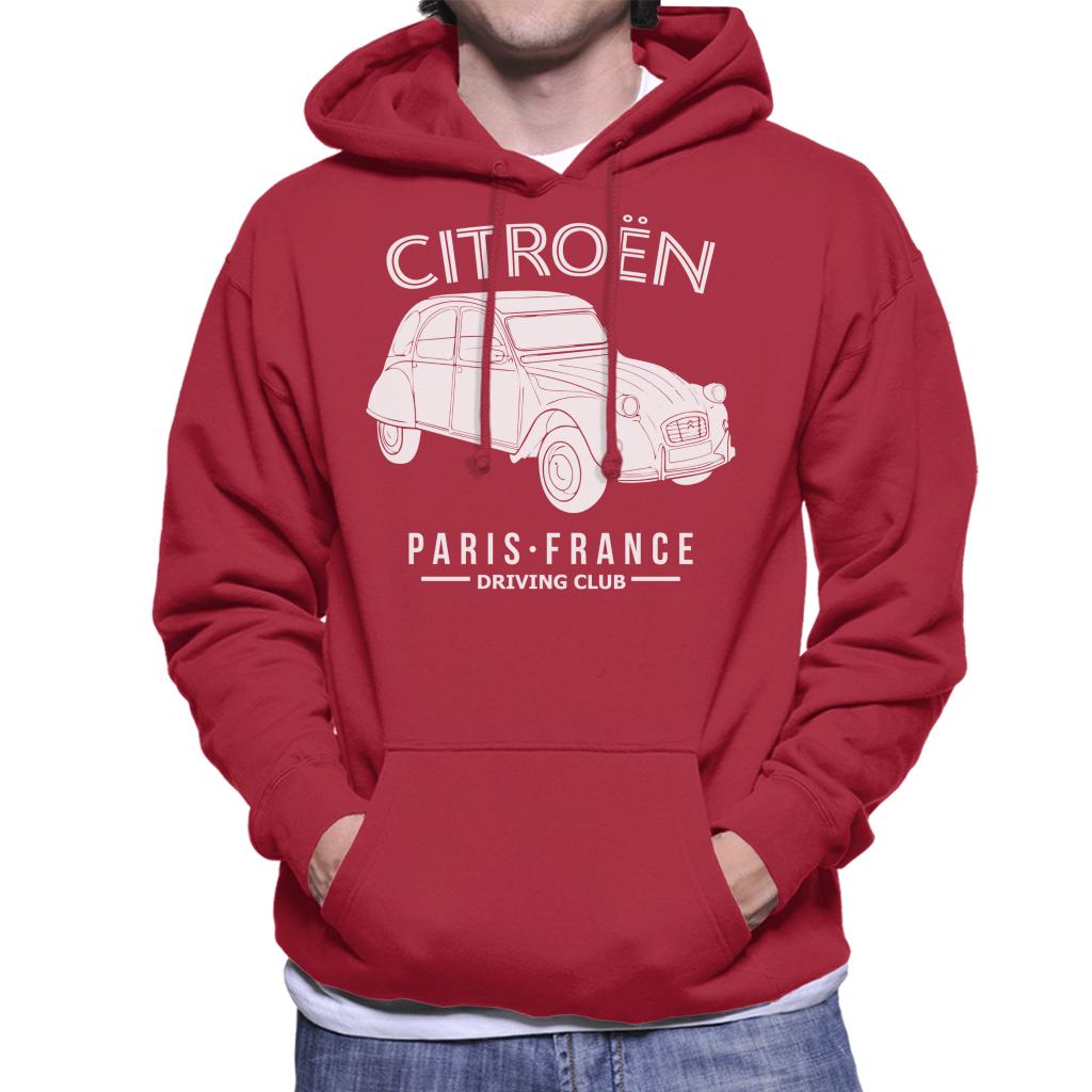 Citroën Driving Club White 2CV Paris France Men's Hooded product image 6