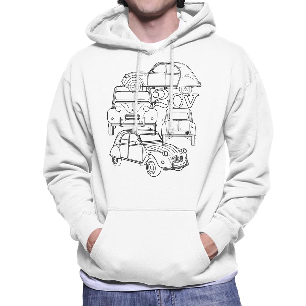 Citroën 2CV Black Angle Montage Men's Hooded Sweatshirt product image 4