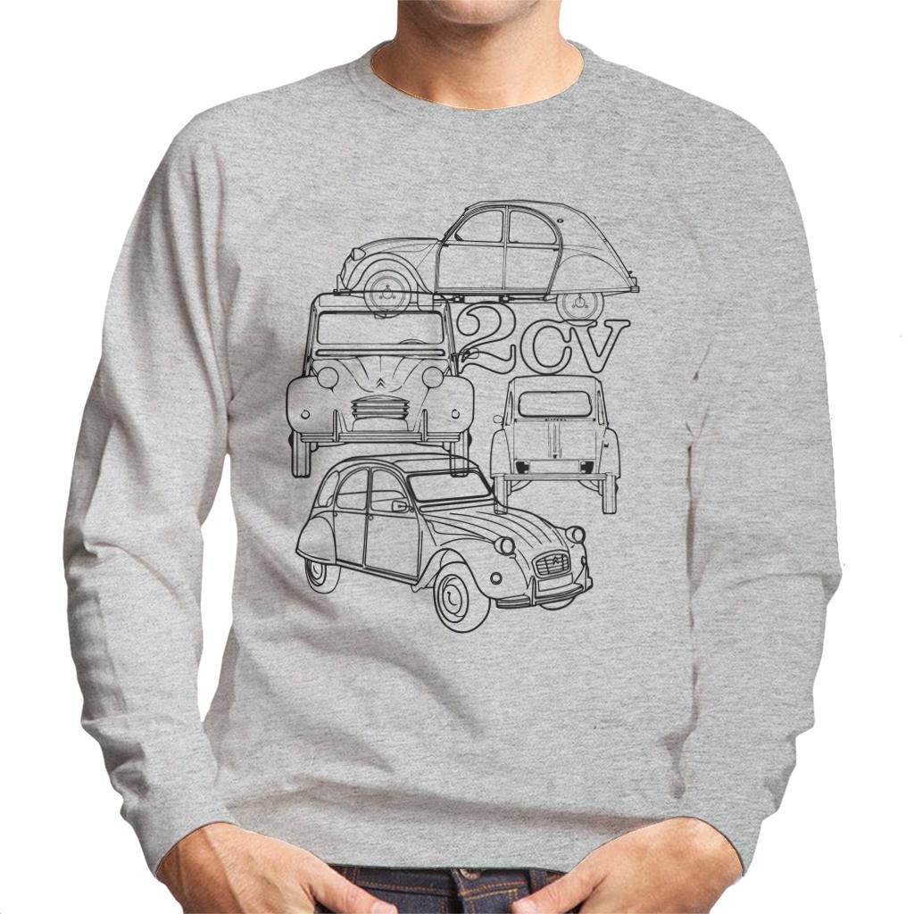 Citroën 2CV Black Angle Montage Men's Sweatshirt product image 1