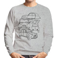 Citroën 2CV Black Angle Montage Men's Sweatshirt product image 1