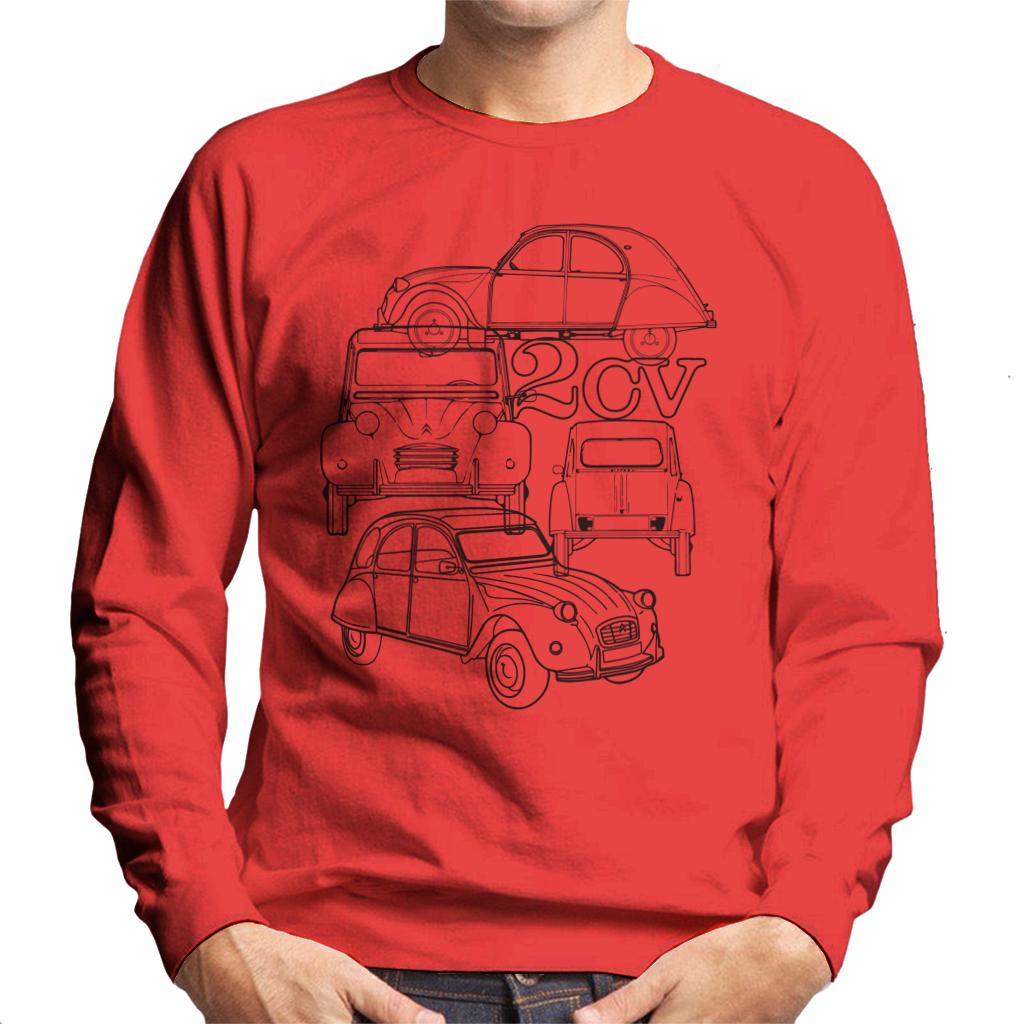 Citroën 2CV Black Angle Montage Men's Sweatshirt product image 6