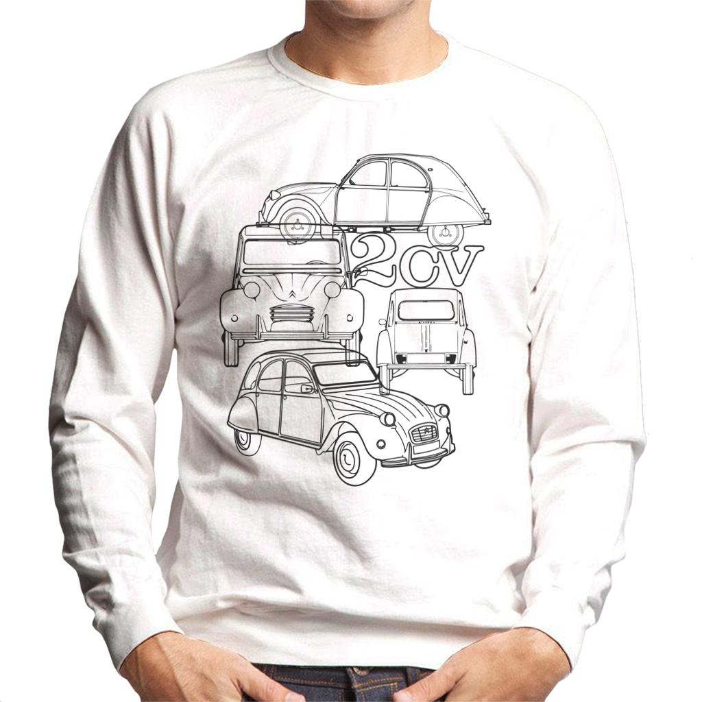 Citroën 2CV Black Angle Montage Men's Sweatshirt product image 4