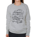 Citroën 2CV Black Angle Montage Women's Sweatshirt product image 1