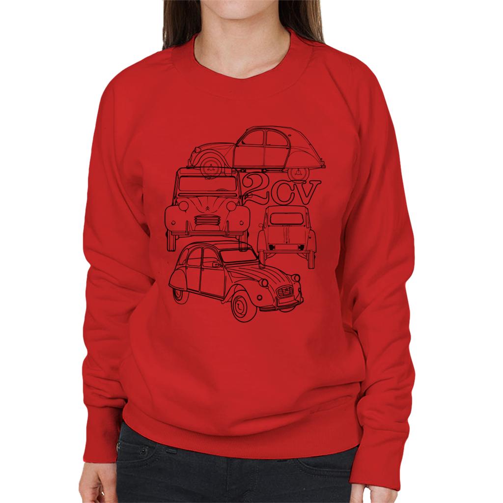 Citroën 2CV Black Angle Montage Women's Sweatshirt product image 6