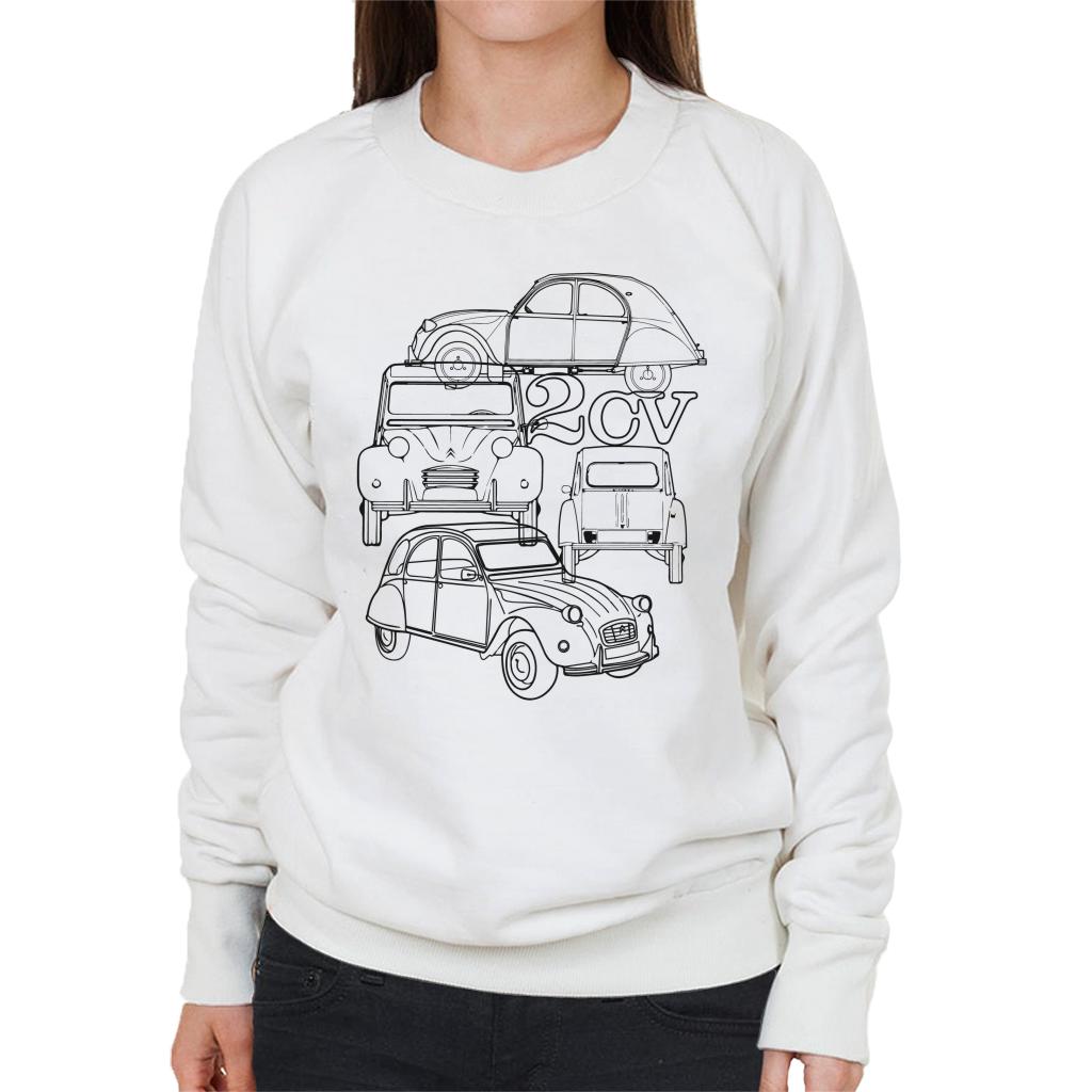 Citroën 2CV Black Angle Montage Women's Sweatshirt product image 4