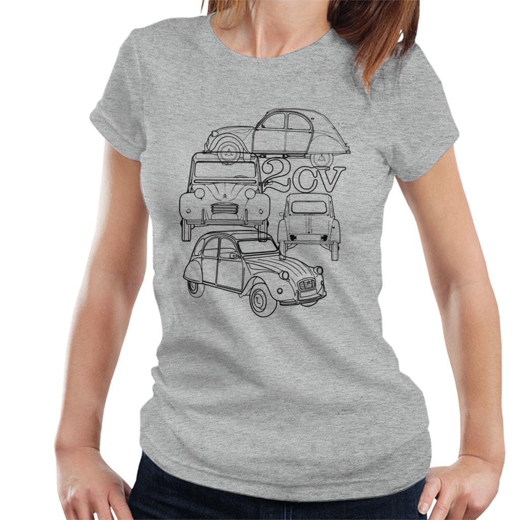 Citroën 2CV Black Angle Montage Women's T-Shirt product image 1